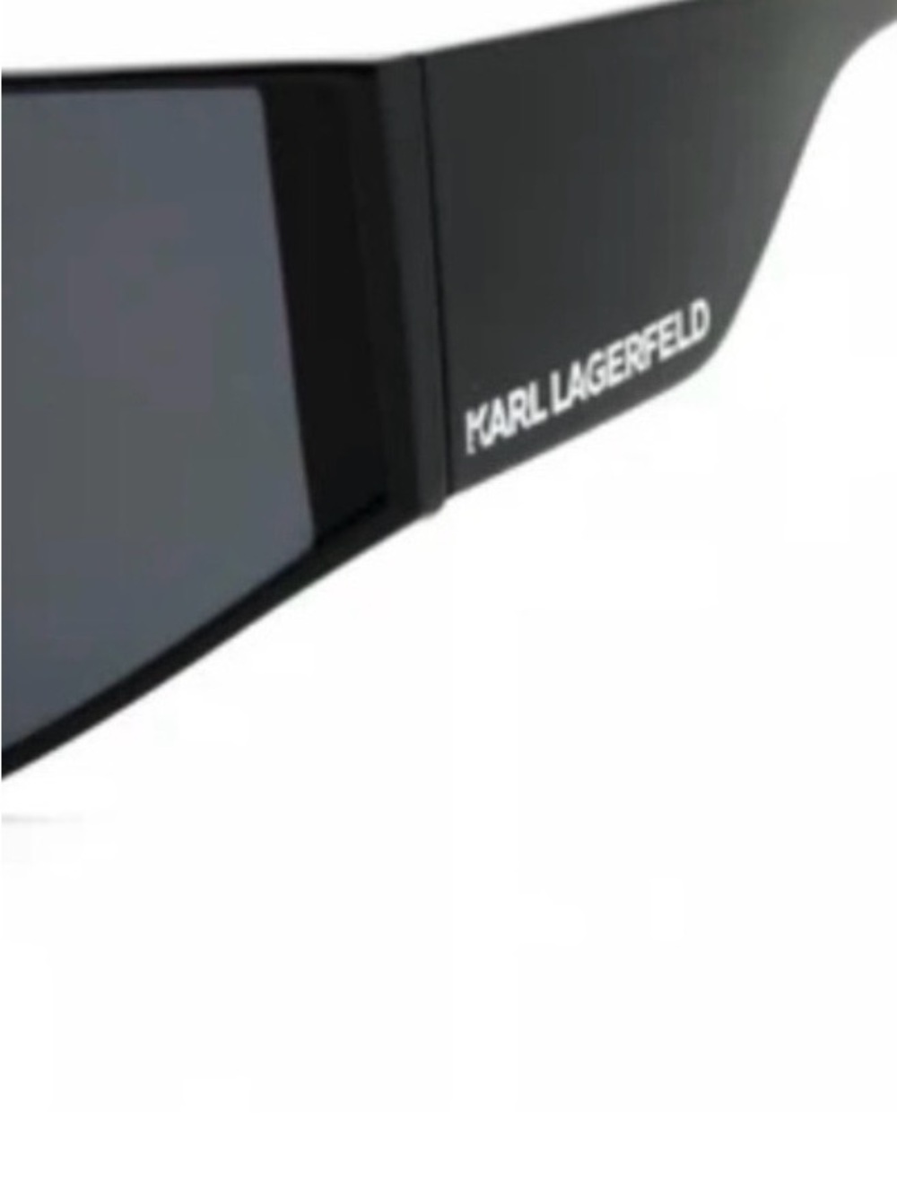 NEW Karl Lagerfeld Black Shield Visor Sunglasses - Picture 2 of 5